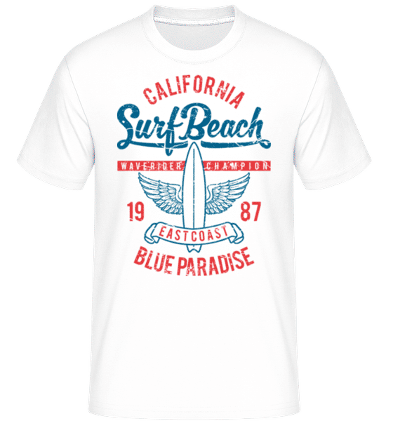 Aperçu: Surf Beach(1) -  T-Shirt Shirtinator homme - Blanc - Devant