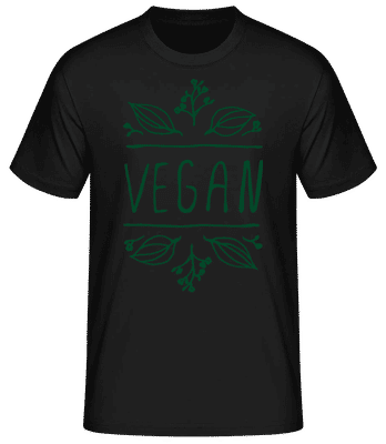 Signe Végétalien - T-shirt standard Homme - Noir - Devant