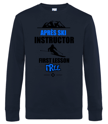 Apre`s Ski Instructor Mountain - Pánská standardní mikina - Namořnická modrá - Napřed