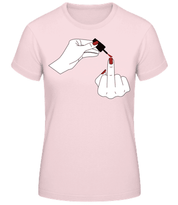 Nail Polish - Women's Basic T-Shirt - Pink - Front