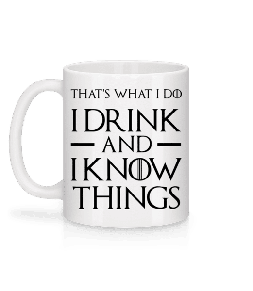 I Drink And I Know Things - Mug en céramique blanc - Blanc - Derrière