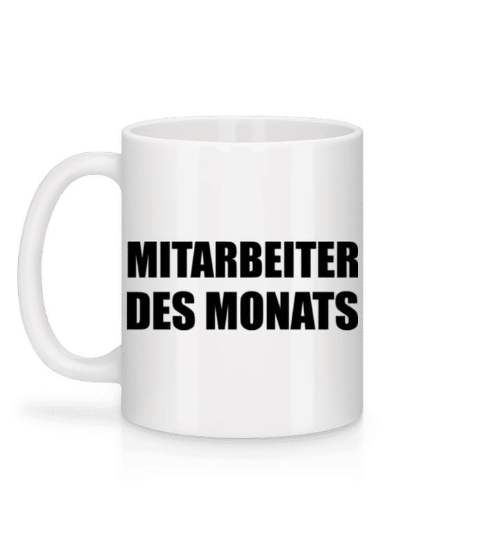 Vorschau: Mitarbeiter Des Monats - Tasse - Weiß - Hinten