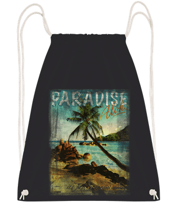 Paradise Aloha - Drawstring Backpack - Black - Vorn