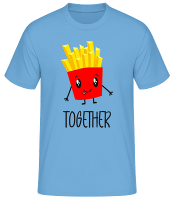 Better Together Fries - Pánske basic tričko - Svetlo modrá - Predné