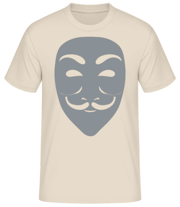 Vorschau: Masque Icon Grey - Männer Basic T-Shirt - Creme - Vorne