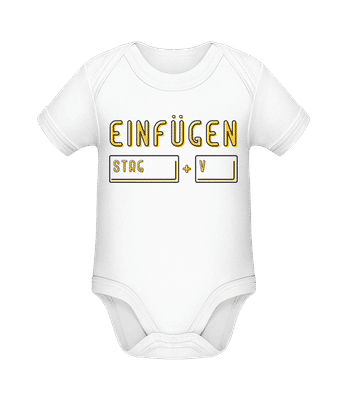 Einfuegen - Baby Bio Strampler - Weiß - Vorne