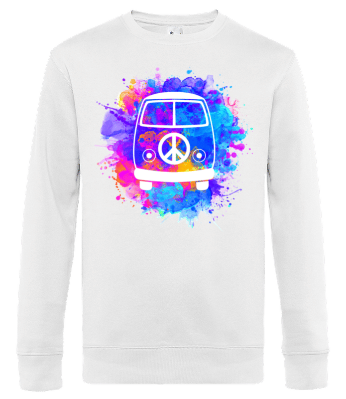 Náhled: hippie Bus - Pánská standardní mikina - Bílá - Napřed