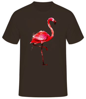 Flamant rose 1 - T-shirt standard Homme - Marron - Devant