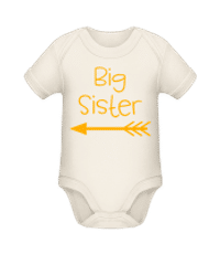 Big Sister - Organic Baby Body - Cream - Front