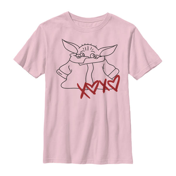 Aperçu: Star Wars - The Mandalorian - The Child Xoxo - Valentine's Day - Enfant T-shirt - Rose - Devant