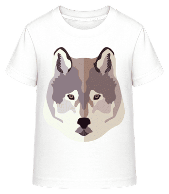 Loup Comic Ombre - T-shirt shirtinator Enfant - Blanc - Devant