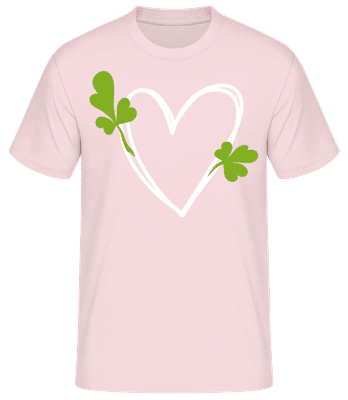 St Patrick's Day heart - Men's Basic T-Shirt - Pink - Front