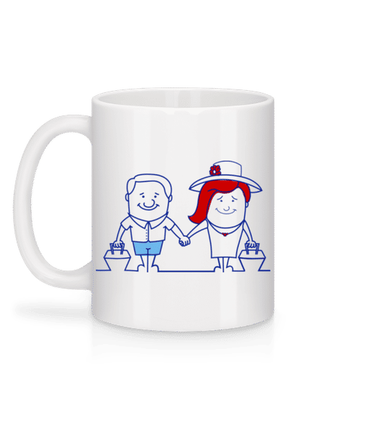 Vorschau: Fröhliches Paar - Tasse - Weiß - Hinten