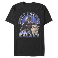 Star Wars - The Mandalorian - Mando &amp; Child Best Father to Child - Father&#039;s Day - Men&#039;s T-Shirt - Black - Front