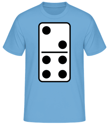 Domino - T-shirt standard Homme - Bleu clair - Devant