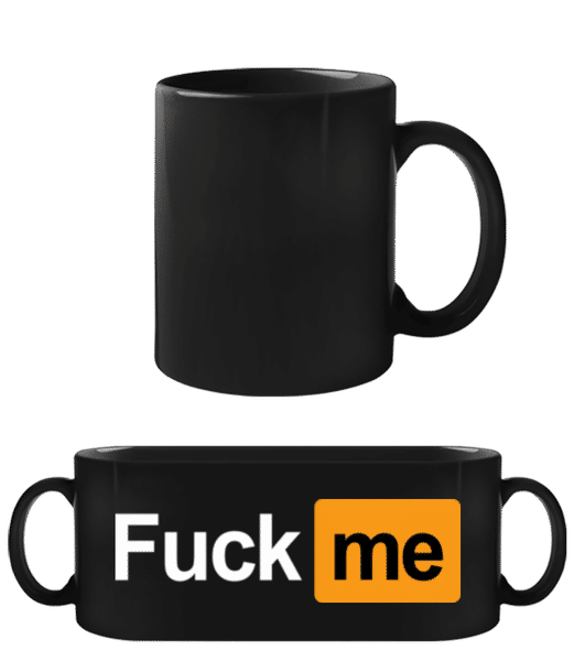Aperçu: F*ck Me - Tasse Noire - Noir - Devant