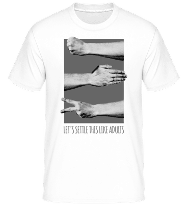 Let's Settle This Like Adults -  T-Shirt Shirtinator homme - Blanc - Devant