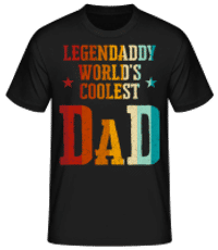 Worlds Coolest Dad - Männer Basic T-Shirt - Schwarz - Vorne