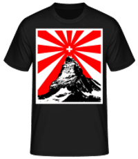 Matterhorn Red White - Pánske basic tričko - Čierna - Predné