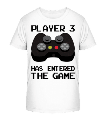 Player 3 Entered The Game - Kinder Bio T-Shirt Stanley Stella 2.0 - Weiß - Vorne