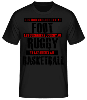 Les Dieux Jouent Au Basketball - T-shirt homme B&C - Noir - Devant