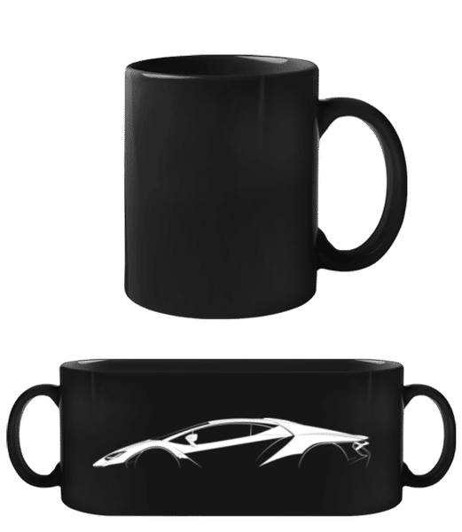 Preview: 'Lamborghini Centenario' Silhouette - Black Mug - Black - Front
