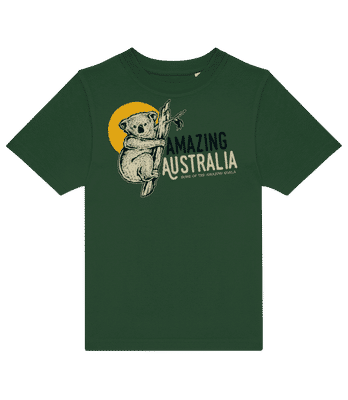 Koala Amazing Australia - Detské tričko B&C - Bottle green - Predné