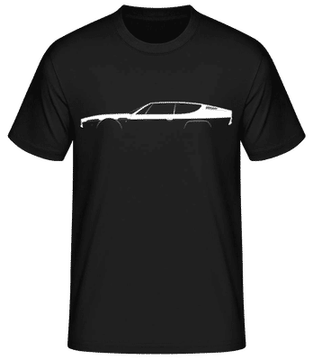 'Lamborghini Espada' Silhouette - Männer Basic T-Shirt - Schwarz - Vorne