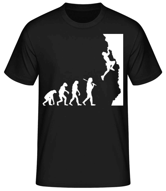 Náhľad: Vývoj Lezenia - Pánske basic tričko - Čierna - Predné