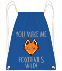 You Make Me FOXDEVILSWILD - Turnbeutel - Royalblau - Vorn
