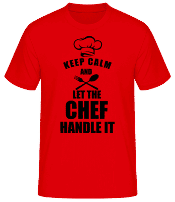 Keep Calm Chef Black - Pánské basic tričko - Červená - Napřed