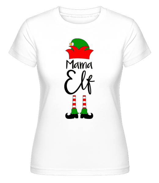 Aperçu: Mama Elf -  T-shirt Shirtinator femme - Blanc - Devant
