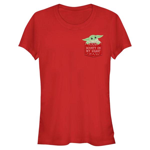 Aperçu: Star Wars - The Mandalorian - The Child Bounty On My Heart - Valentine's Day - Femme T-shirt - Rouge - Devant