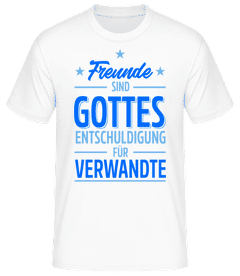 Freunde Gottes Entschuldigung - Männer Basic T-Shirt - Weiß - Vorne
