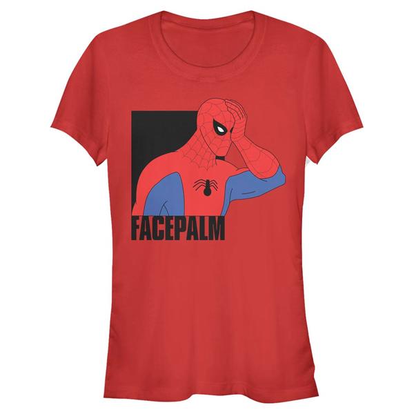 Preview: Marvel - Spider-Man - Spider-Man Facepalm - Women's T-Shirt - Red - Front