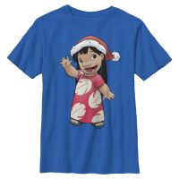 Disney Classics - Lilo & Stitch - Lilo Holiday - Christmas - Kids T-Shirt - Royal blue - Front