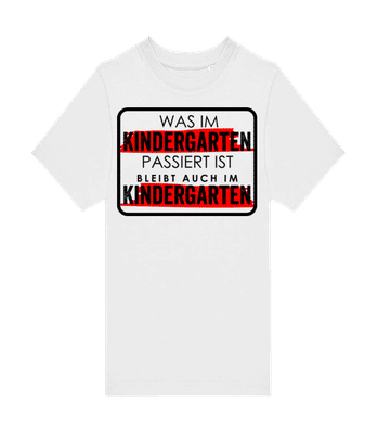Was Im Kindergarten Passiert Ist - Kinder T-Shirt B&C - Weiß - Vorne
