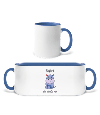 Nölpferd - Tasse zweifarbig - Weiß / Blau - Vorne