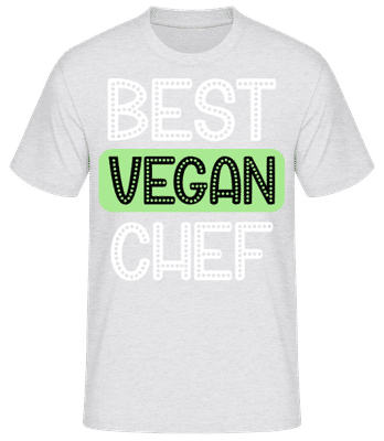 Best Vegan Chef - Männer Basic T-Shirt - Grau meliert - Vorne