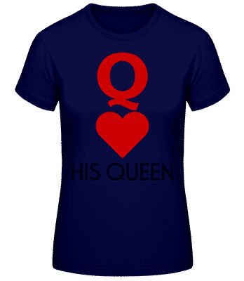 His Queen - Women's Basic T-Shirt - Navy - Front