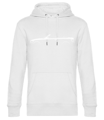 'BMW 1 Series Cabrio (E88)' Silhouette - Männer Standard Hoodie - Weiß - Vorne