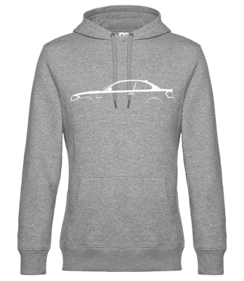 'BMW 1M Coupe E82' Silhouette - Unisex Premium Hoodie - Grau meliert - Vorne