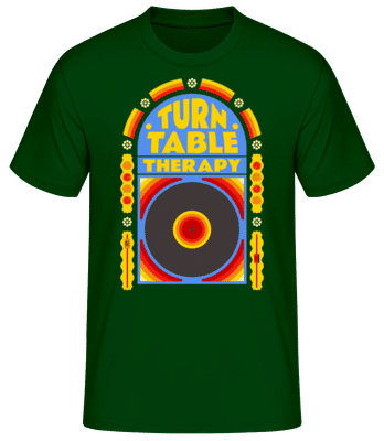 Turntable Therapy - Men's Basic T-Shirt - Bottle green - Front