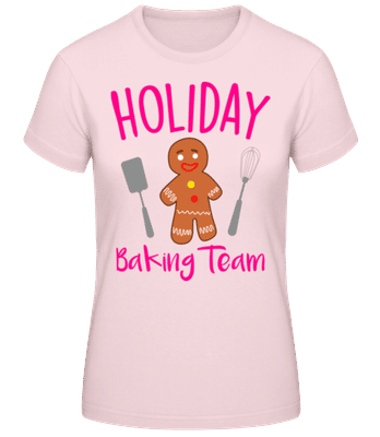 Holiday Baking Team - Dámske basic tričko - Ružová - Predné