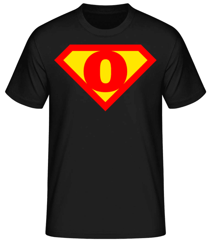 Náhľad: Super Otec Znaky - Pánske basic tričko - Čierna - Predné