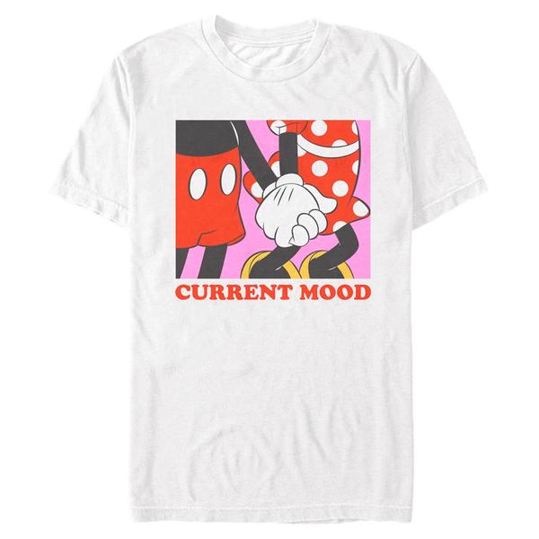 Preview: Disney Classics - Mickey Mouse - Mickey & Minnie Current Mood - Valentine's Day - Men's T-Shirt - White - Front