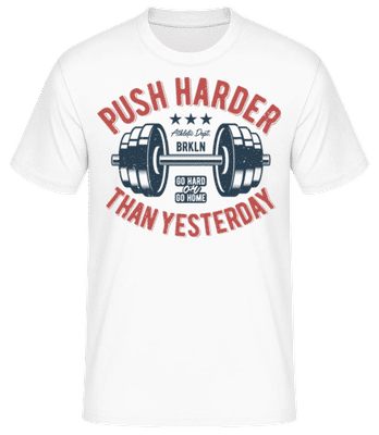 Push Harder - Camiseta básica para hombre - Blanco - delante