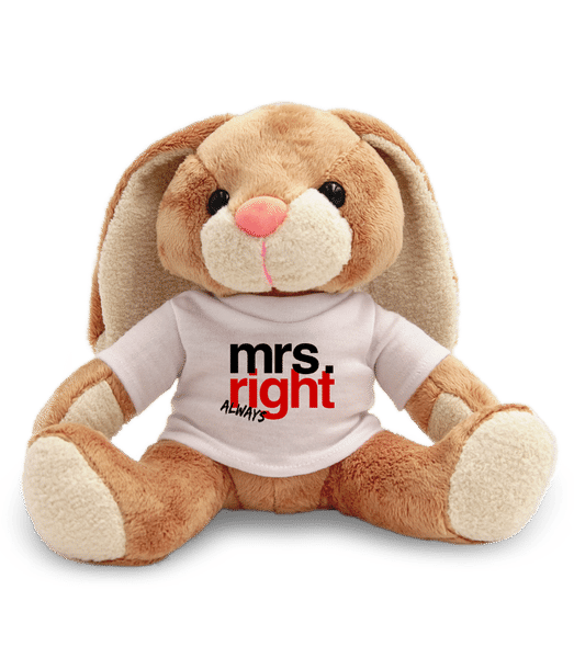 Aperçu: Mrs. Always Right Logo - Lièvre - Blanc - Devant