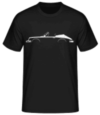 'Porsche 911 Carr.3.2 Cabrio' Silhouette - Männer Basic T-Shirt - Schwarz - Vorne