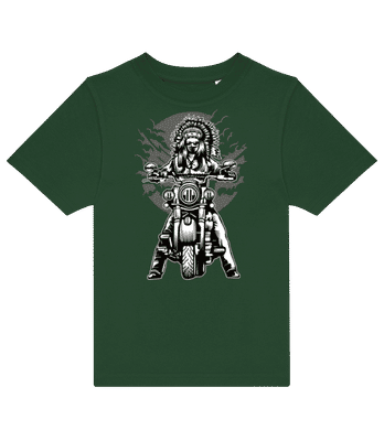 Indian Chief Motorcycle - Dětské tričko B&C - Bottle green - Napřed